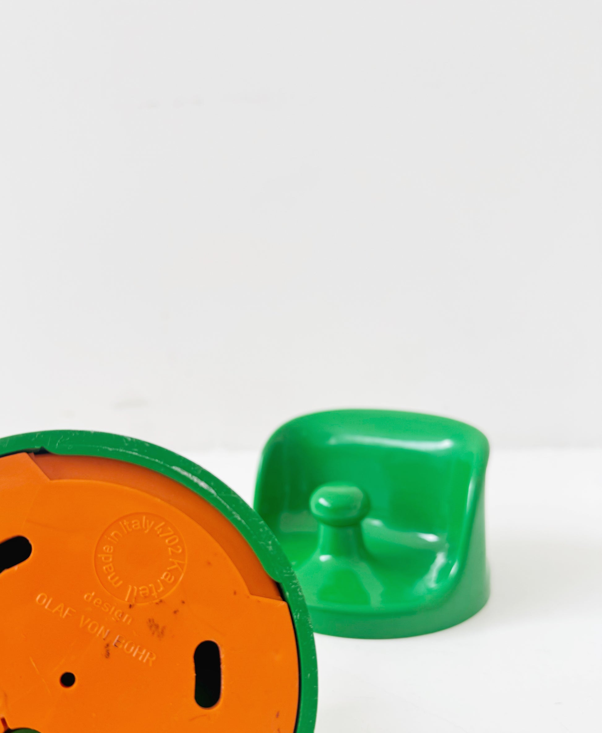 Set di 3 appendini Kartell in plastica verde – anni '70