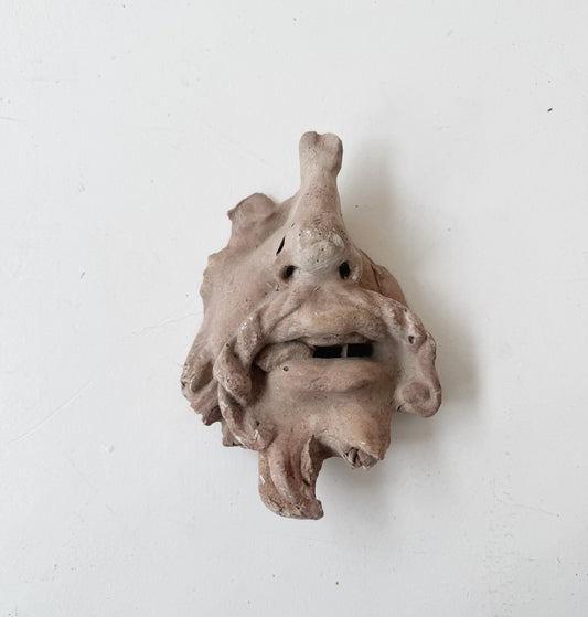 Un frammento di gesso raffigurante un volto maschile