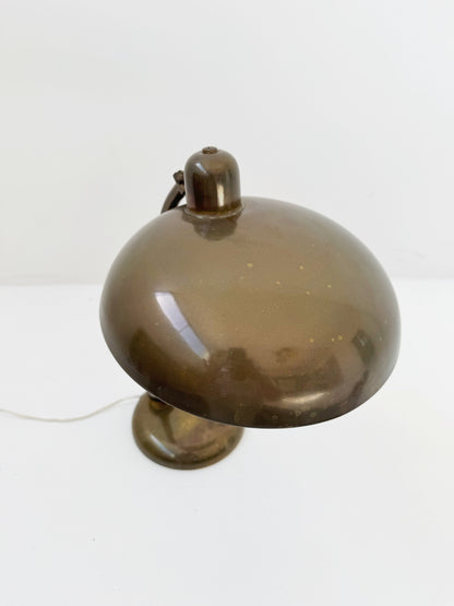 Vintage burnished metal table lamp – 1950s/1960s