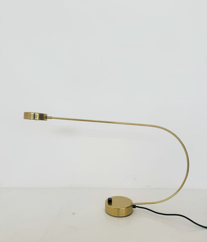 Vintage Brass Table Lamp – Curvilinear Design from the 1970s/1980s