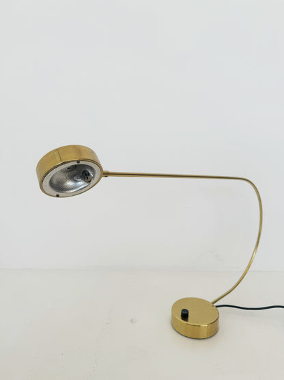 Vintage Brass Table Lamp – Curvilinear Design from the 1970s/1980s