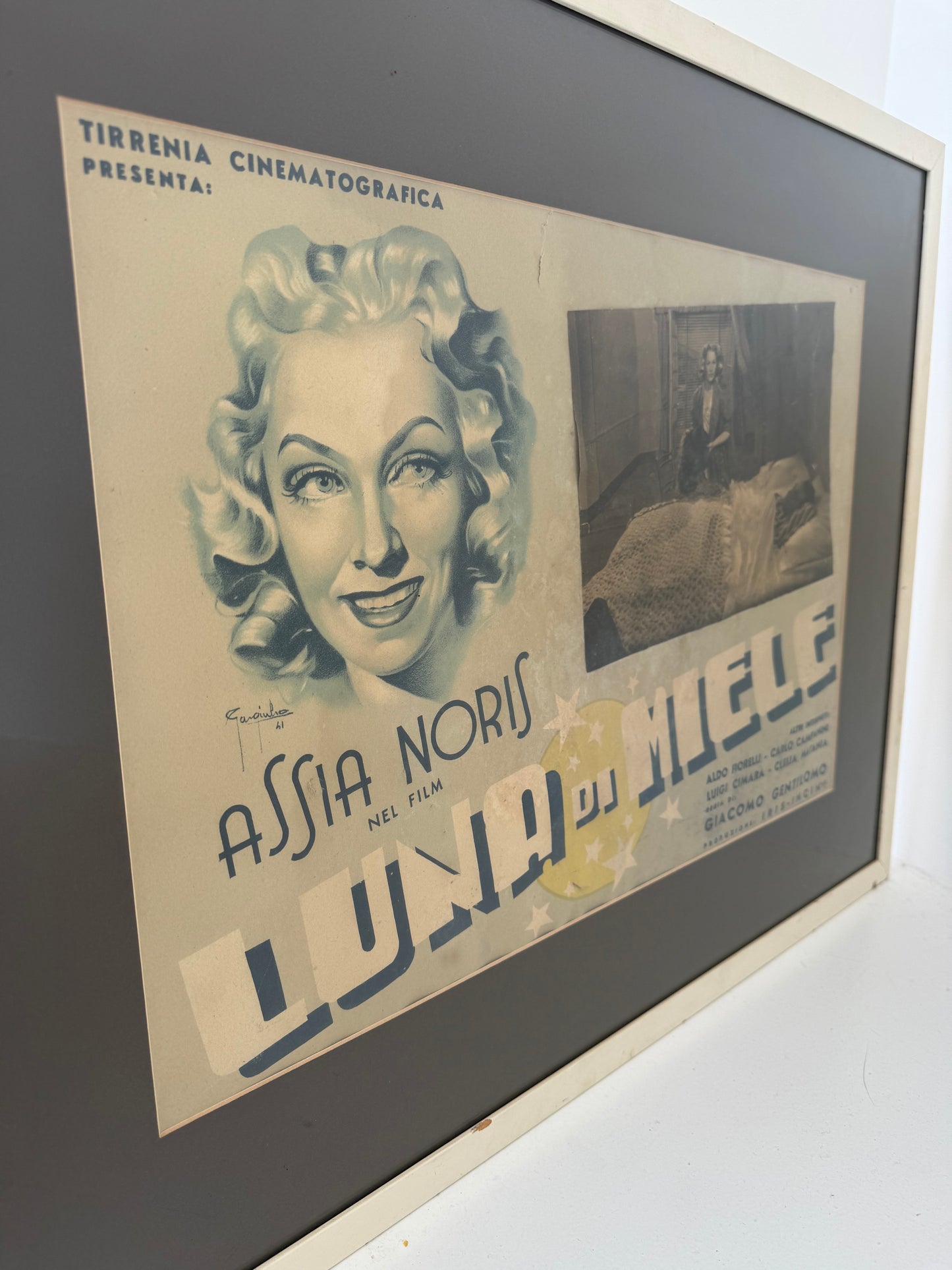 Vintage "Honeymoon" Poster – Italian Cinema of the 1940s