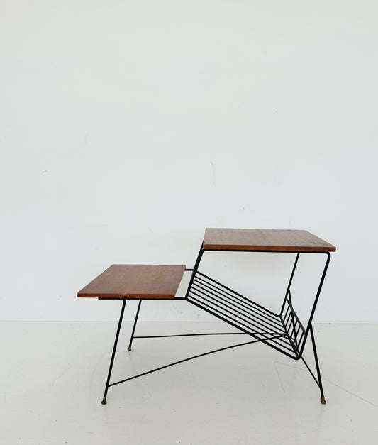 Tavolino da salotto con portariviste degli anni '60