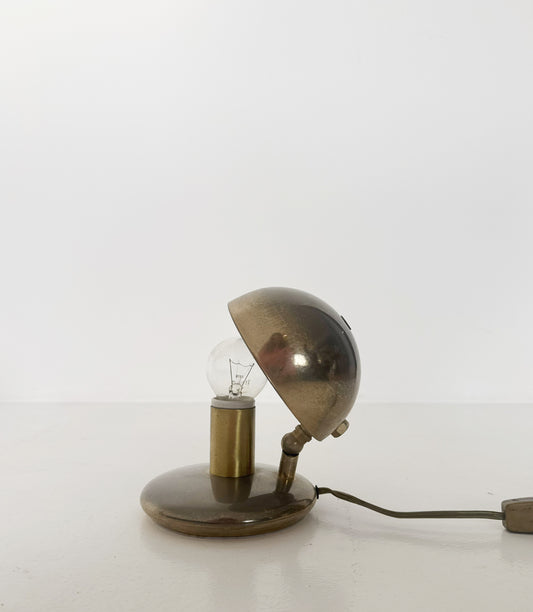 Lampada da tavolo vintage in ottone brunito – Design retrò anni ’50
