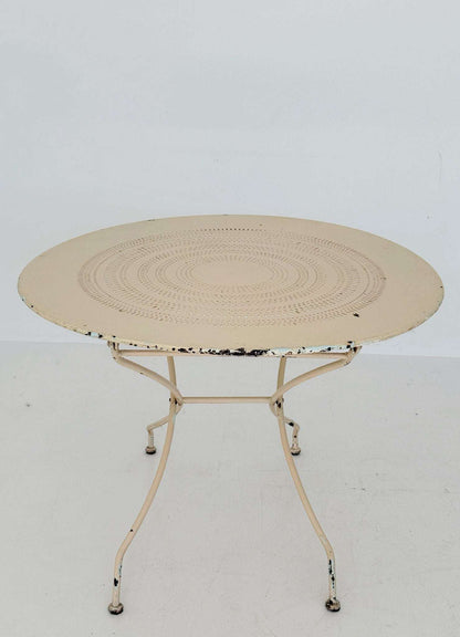 1950s-era Folding Iron Garden Table