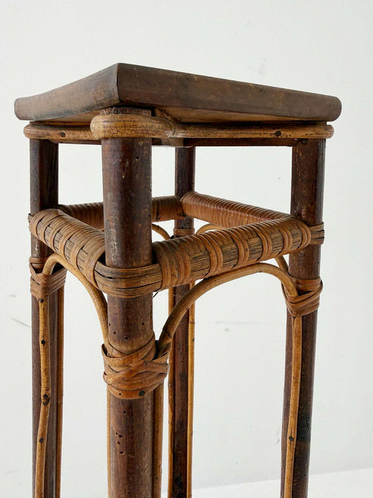 1960s bamboo and wood stand