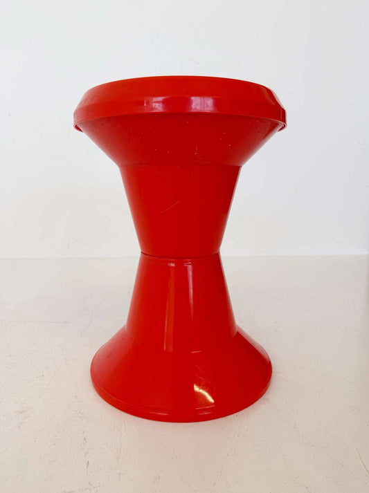 Giganplast Pop Orange Stool/End Table – Italy, 1970s