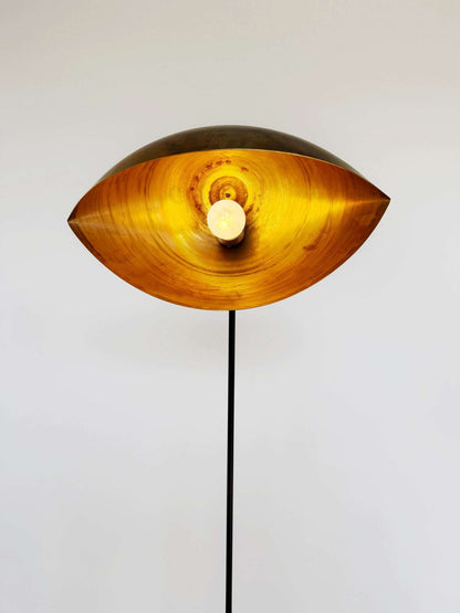 Contemporary floor lamp in brass and painted metal