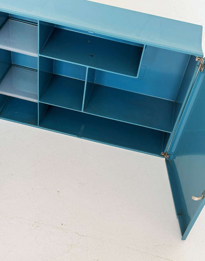 Modular wall-mounted container in molded plastic, produced by Carrara & Matta (C²M), Gardena model, made in Italy.