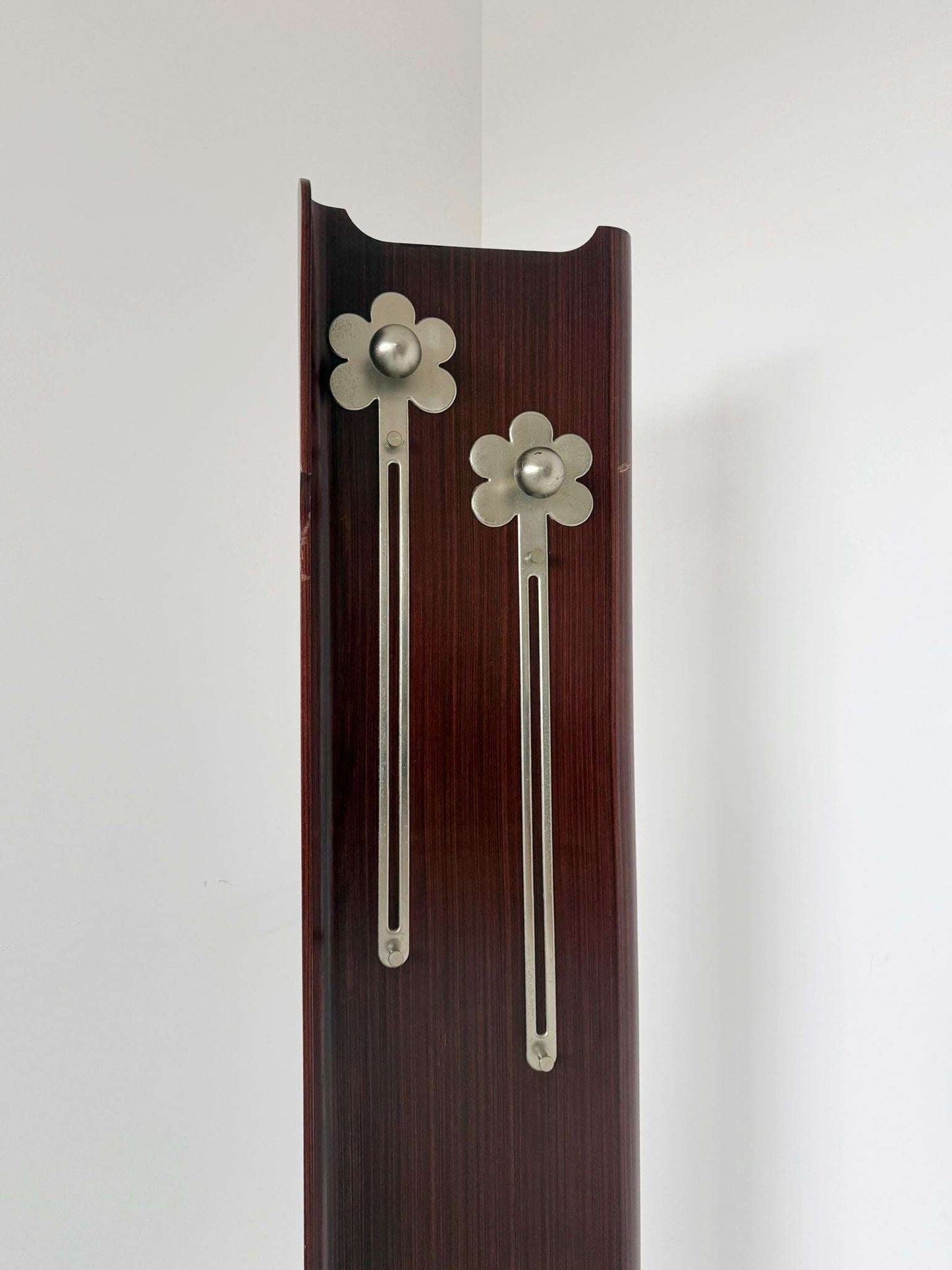 Vintage rotating coat rack in wood and metal