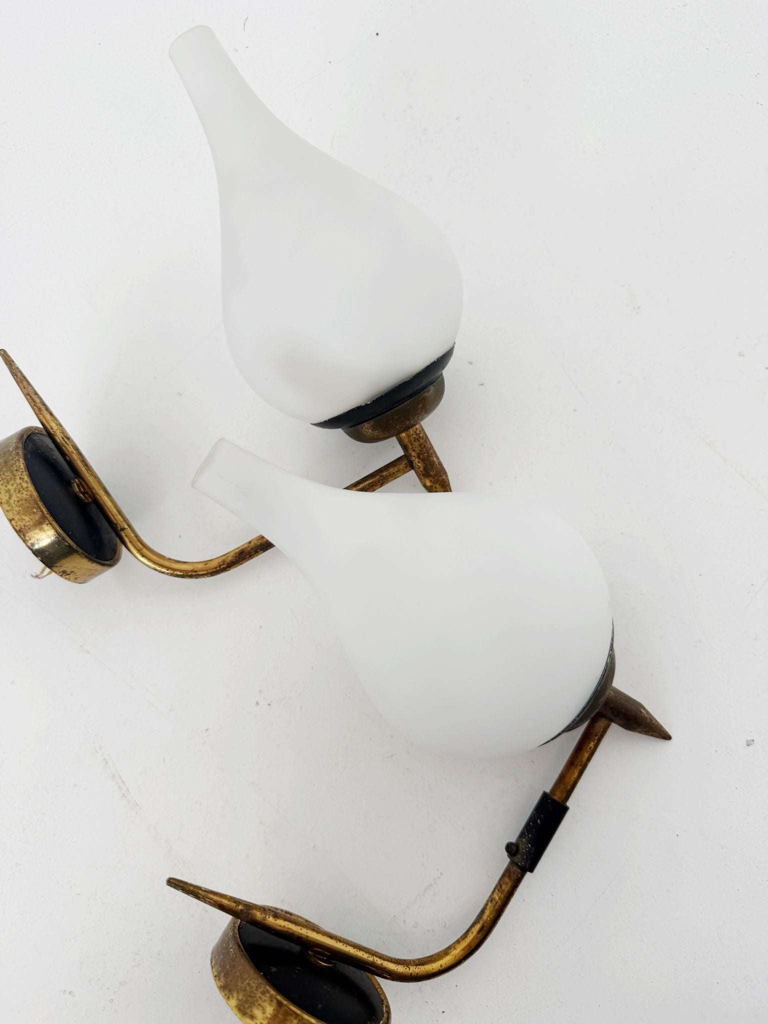 A pair of 1950s/1960s wall lamps