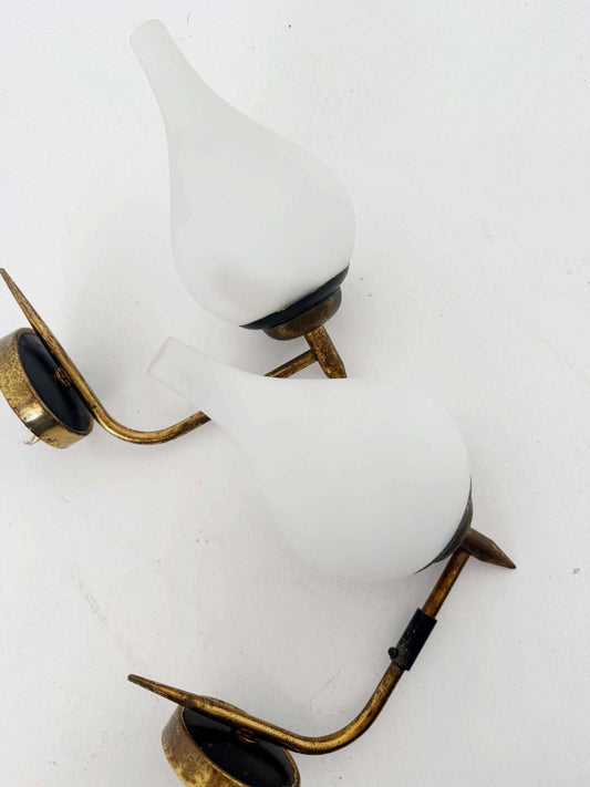 A pair of 1950s/1960s wall lamps