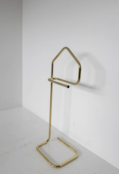 Gold-tone metal valet stand, 1960