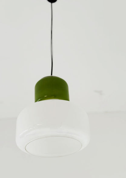 Opal glass chandelier, 1960s/70s