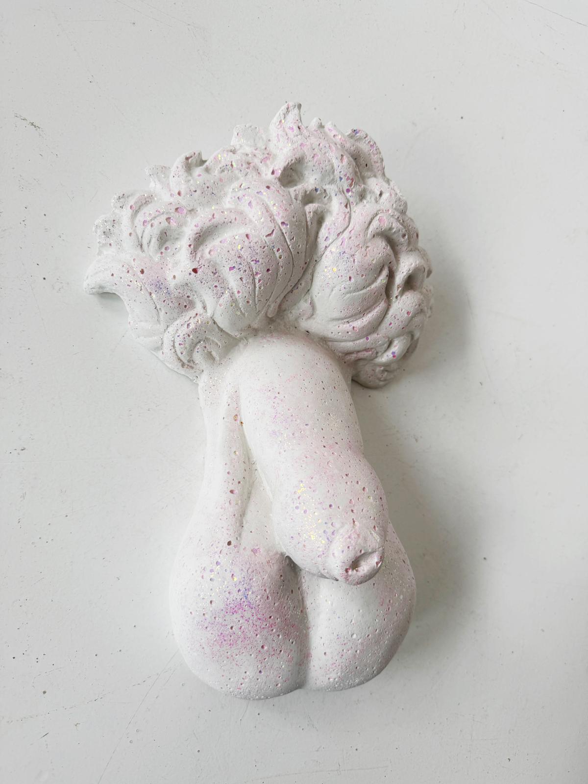 Frammento unicorno dal David — Calco in gesso, reinterpretazione contemporanea