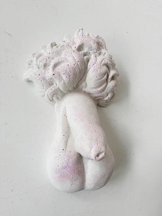 Frammento unicorno dal David — Calco in gesso, reinterpretazione contemporanea