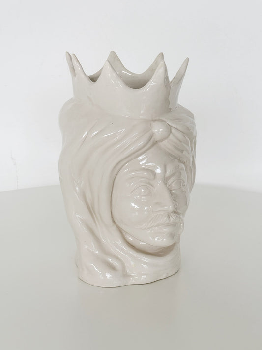 Large Sicilian "Moor's Head" (Testa di Moro), Caltagirone Ceramics
