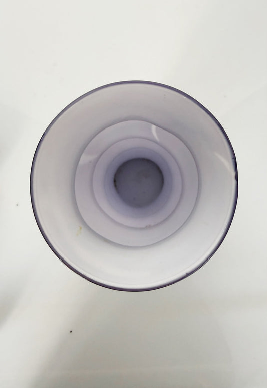 Vaso in vetro opalino viola, Italia, anni ’60–’70