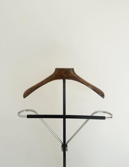 Servomuto vintage con struttura in metallo e legno – anni '70