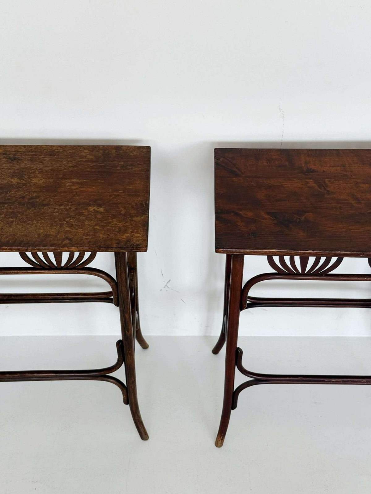 Pair of Thonet bentwood side tables, Austria, early 20th century