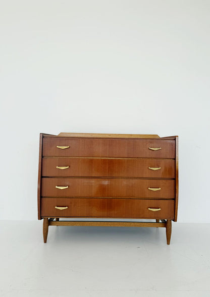 Cassettiera in legno con piano in laminato