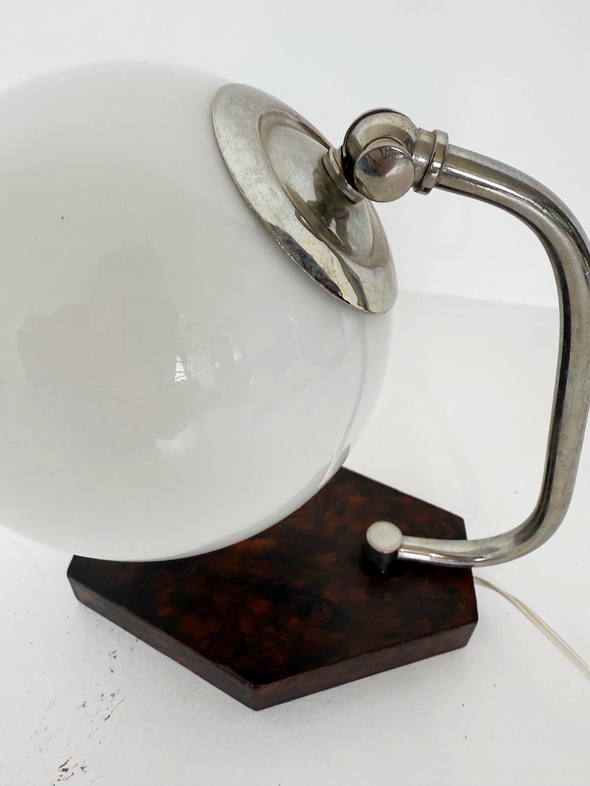 Abat jour con base in radica