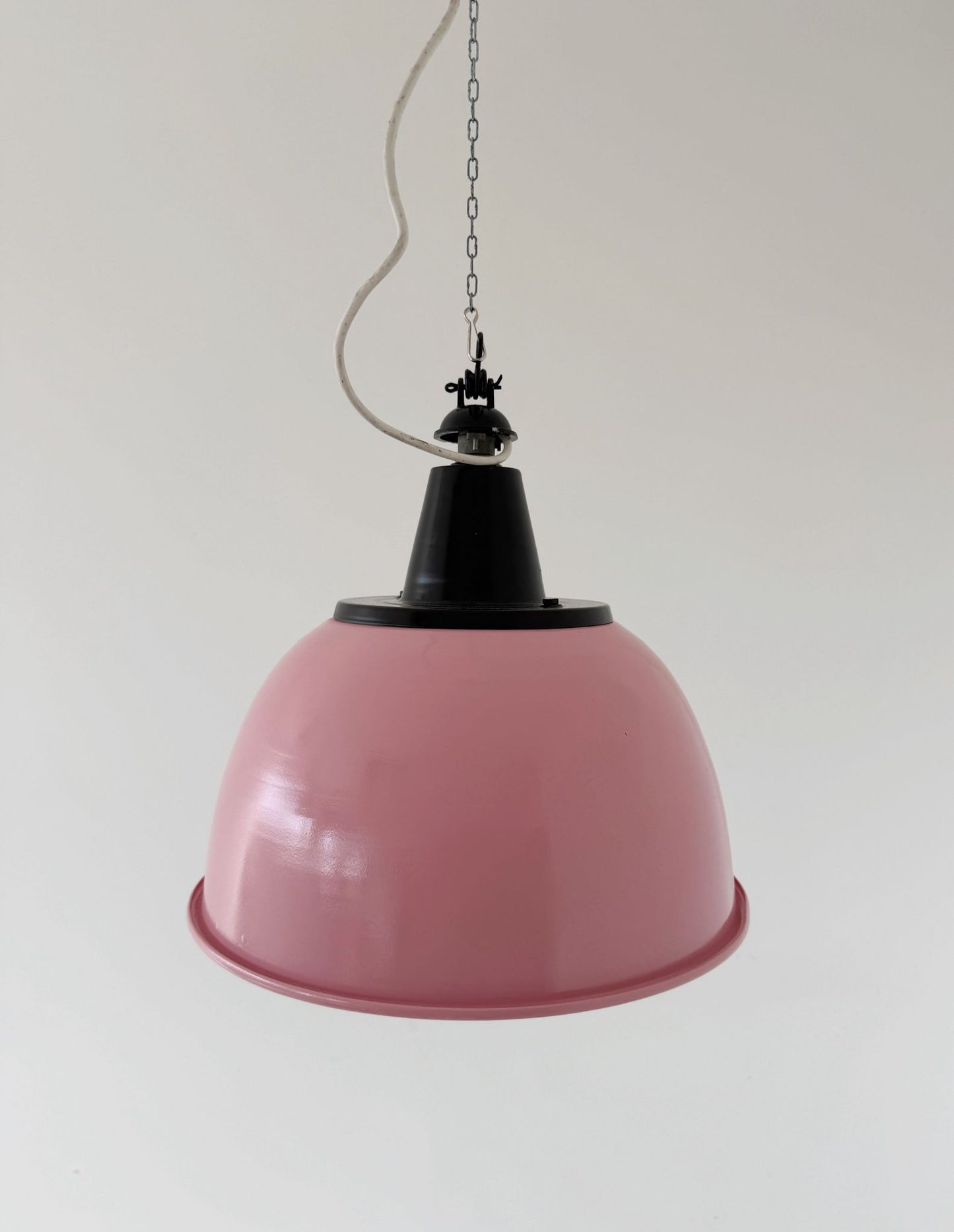 Pink industrial chandelier
