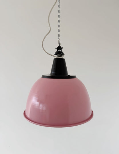 Pink industrial chandelier