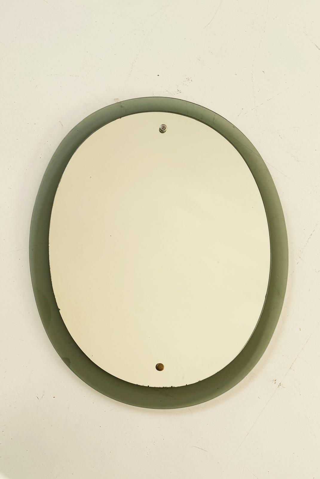 Vintage mirror with smoked glass frame