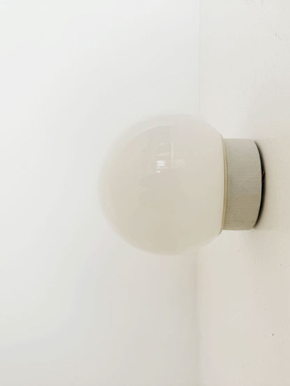 Wall light with opal globe, 1970s