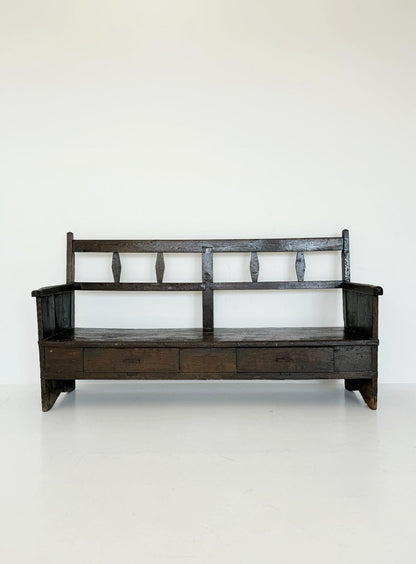 Panca antica in legno massello – XIX secolo