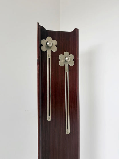 Appendiabiti vintage girevole in legno e metallo