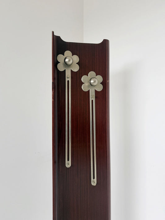 Appendiabiti vintage girevole in legno e metallo