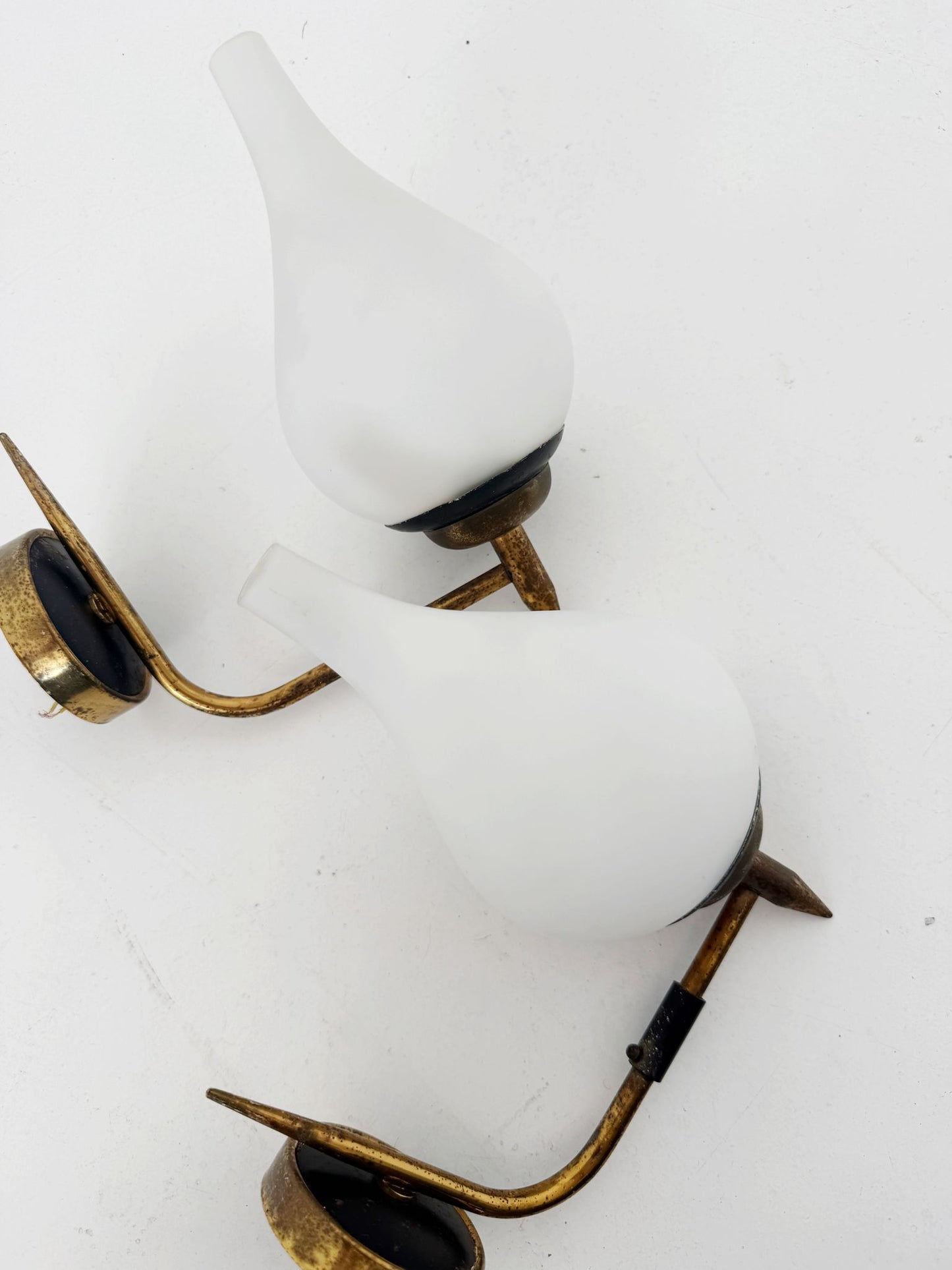 A pair of 1950s/1960s wall lamps