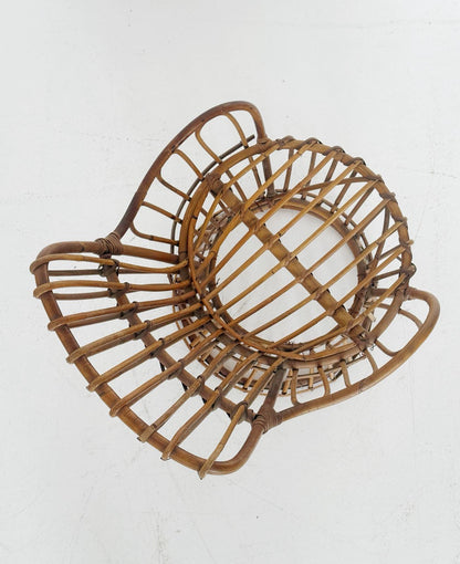 Poltroncina da bambino in rattan, anni 50/60