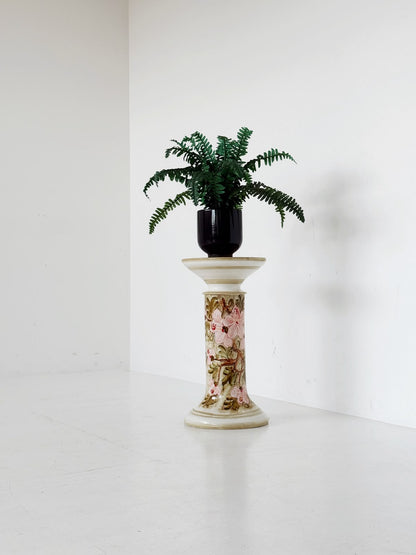 Supporto per piante in ceramica dipinto a mano