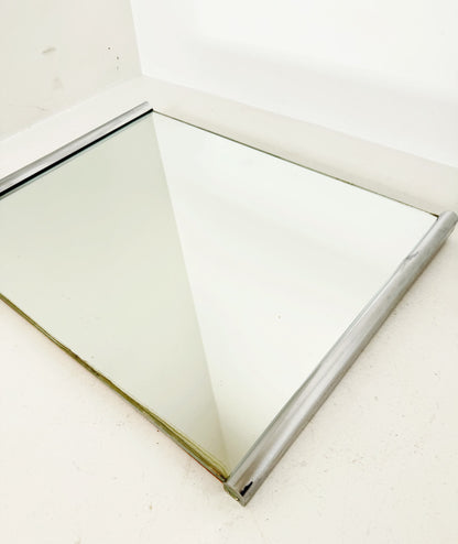 Rectangular mirror with aluminum profiles – 1970s