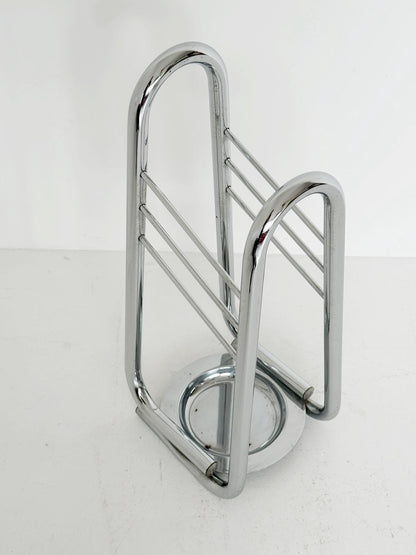 Portaombrelli in metallo cromato – design anni ’70
