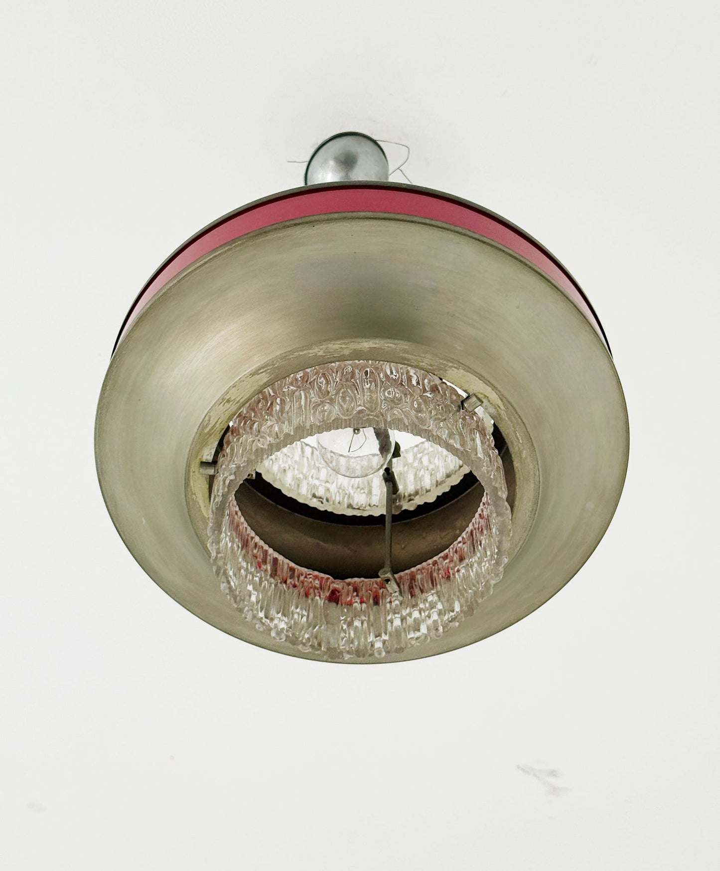 Lampadario in vetro e alluminio