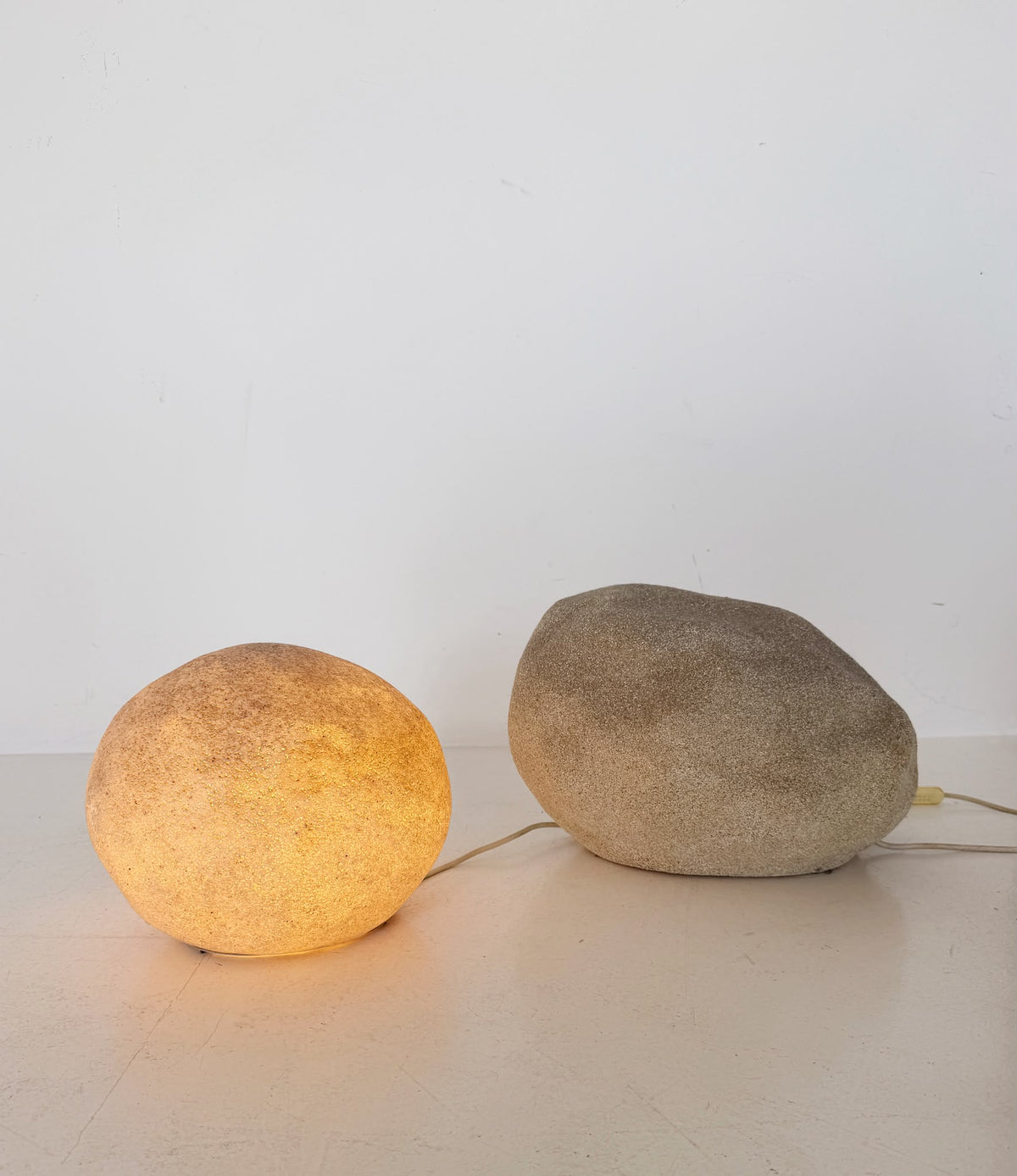 Pair of “Dora” / “Moon Rock” lamps by André Cazenave, 1970s