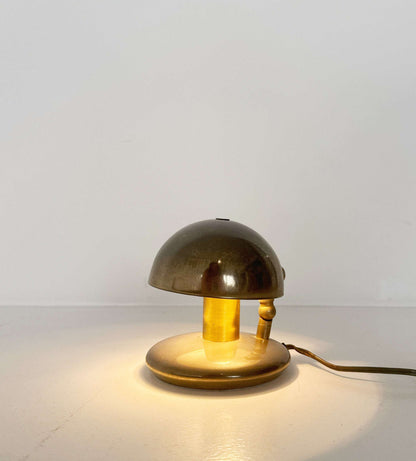 Vintage burnished brass table lamp – 1950s retro design