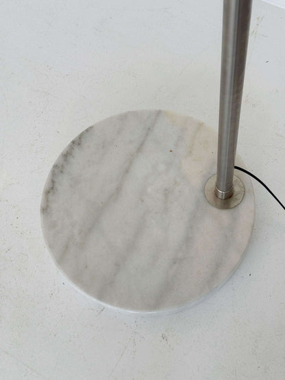 Steel and marble arched floor lamp, 1970s