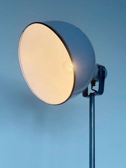 Industrial floor lamp in enameled metal, 1950s–1960s