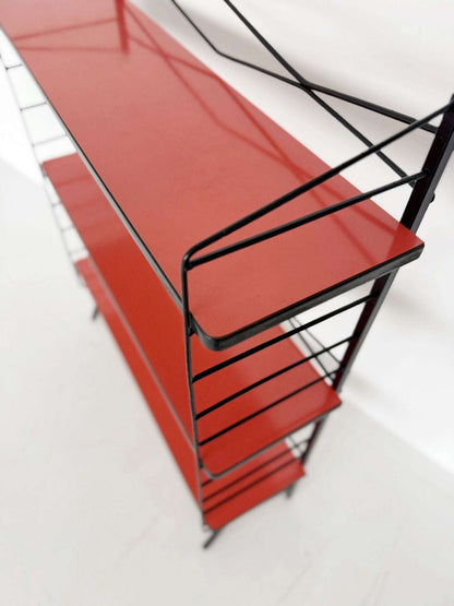 Small vintage bookcase in metal and formica – 1950s/60s