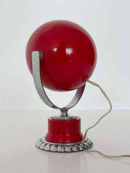 1960s "Occhio" table lamp in adjustable red metal