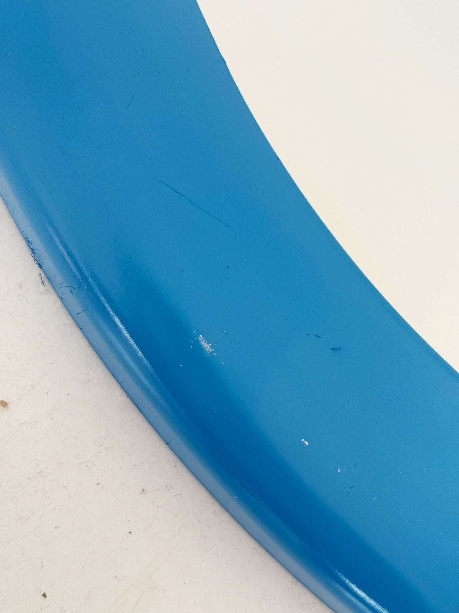 Pair of Round Mirrors with Blue Plastic Frames – 1970s