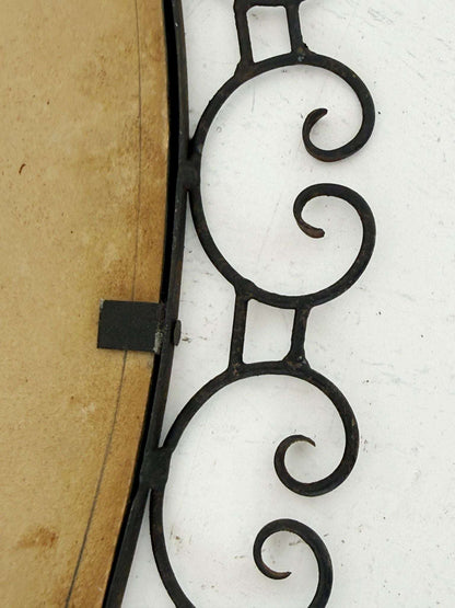 Oval Wrought Iron Mirror – 1960s
