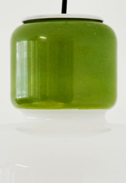 Opal glass chandelier, 1960s/70s