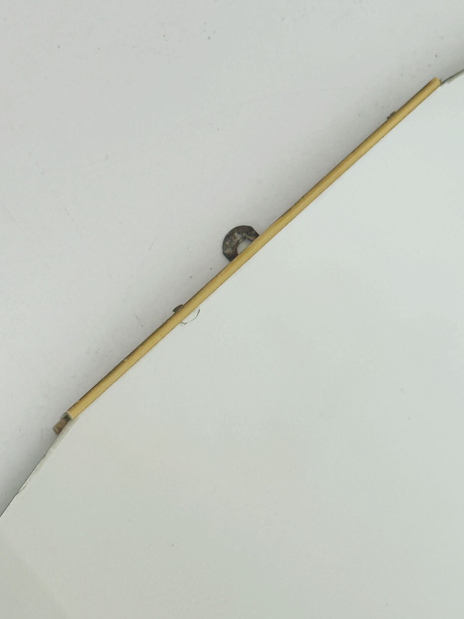 Modernist wall mirror with brass details – Italy, 1950s/60s