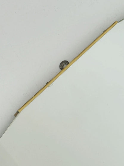 Modernist wall mirror with brass details – Italy, 1950s/60s